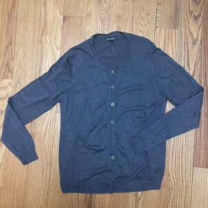 Nicole Miller Original Cardigan Sweater Women’s Grey Charcoal Metallic Sparkly